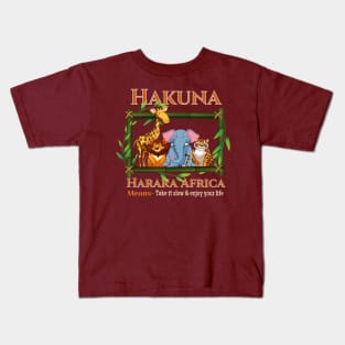 Hakuna haraka Africa Kids T-Shirt